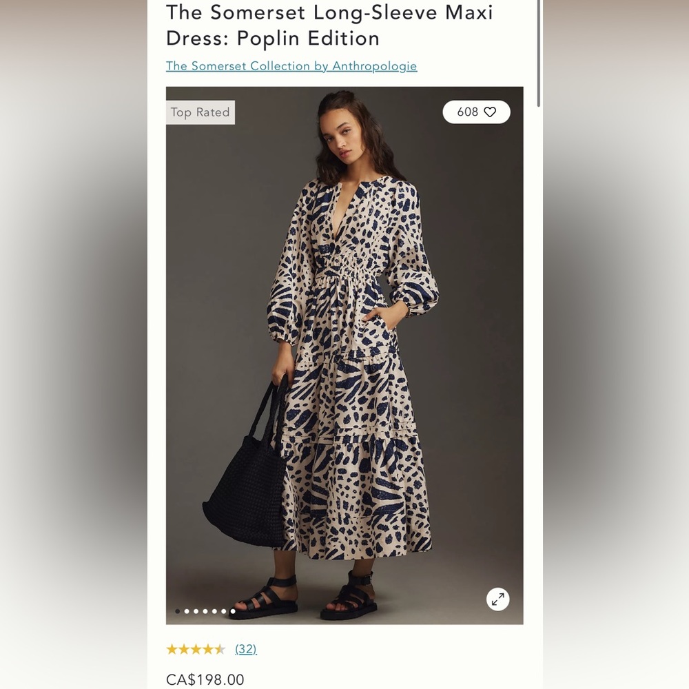 Anthropologie Somerset Long-Sleeve Maxi
Dress: Poplin Edition